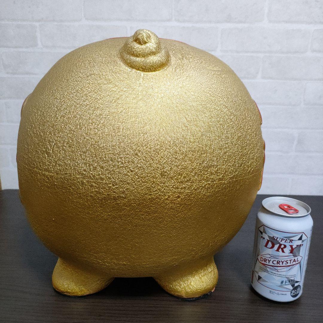 【希少】超特大サイズ 金の豚 ブタ 貯金箱 招財進賓 高さ約32cm
