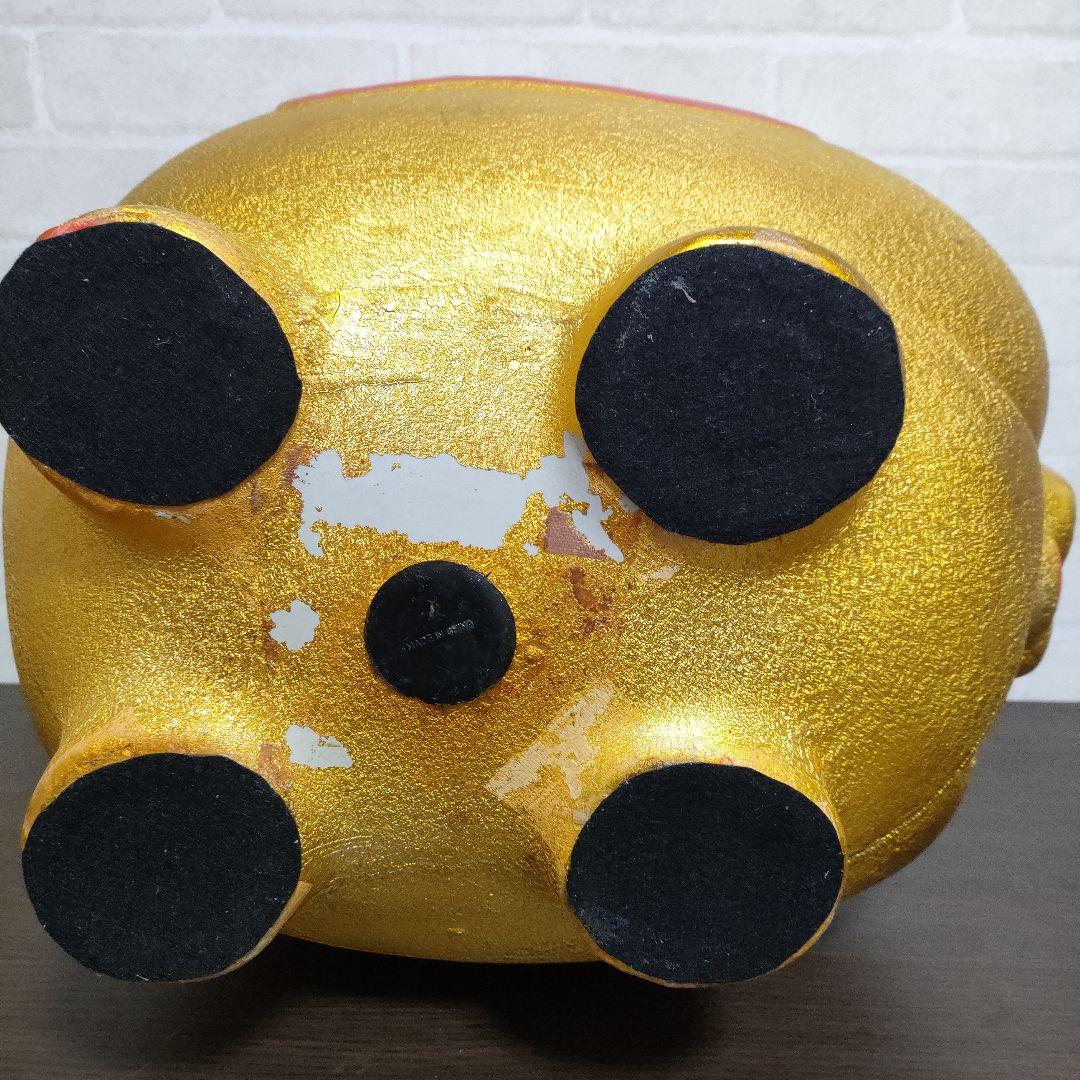 【希少】超特大サイズ 金の豚 ブタ 貯金箱 招財進賓 高さ約32cm