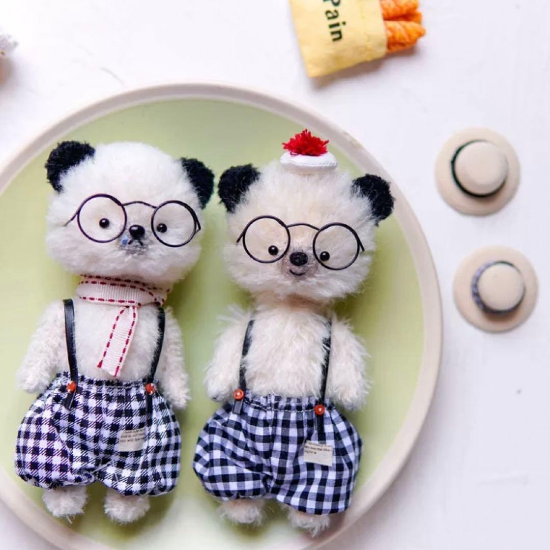 鼻水垂らす黒ミミちゃん テディベア ぬいぐるみ 海外作家様 ハンドメイド くま