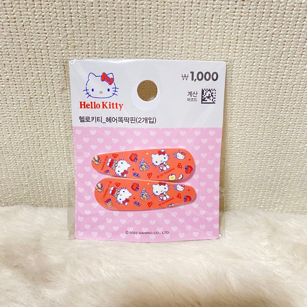 キティ50周年キティヘアゴム&ヘアピン3個セット韓国DAISOダイソー