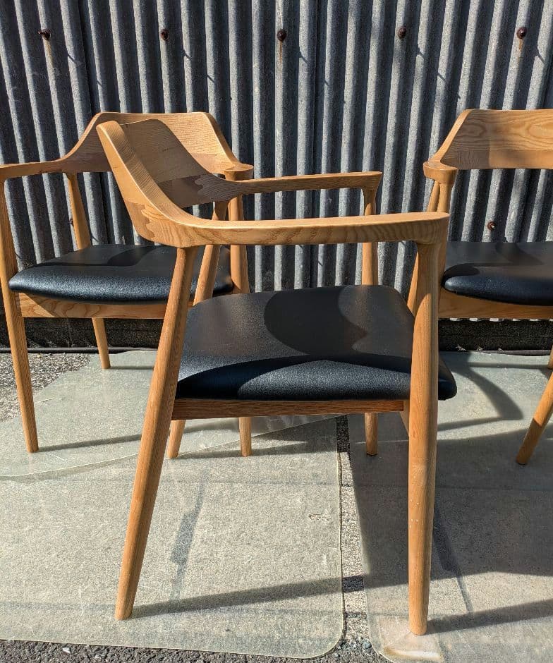 福岡大川家具　スマートリビング　ダイニングチェア　①〜④