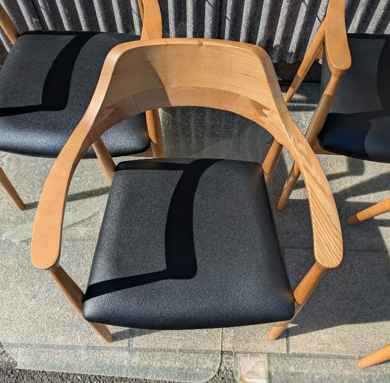 福岡大川家具　スマートリビング　ダイニングチェア　①〜④