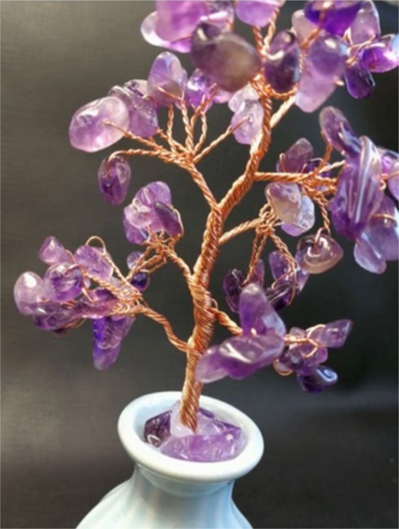 0725119　アメジスト細石置物　約48*160ミリ