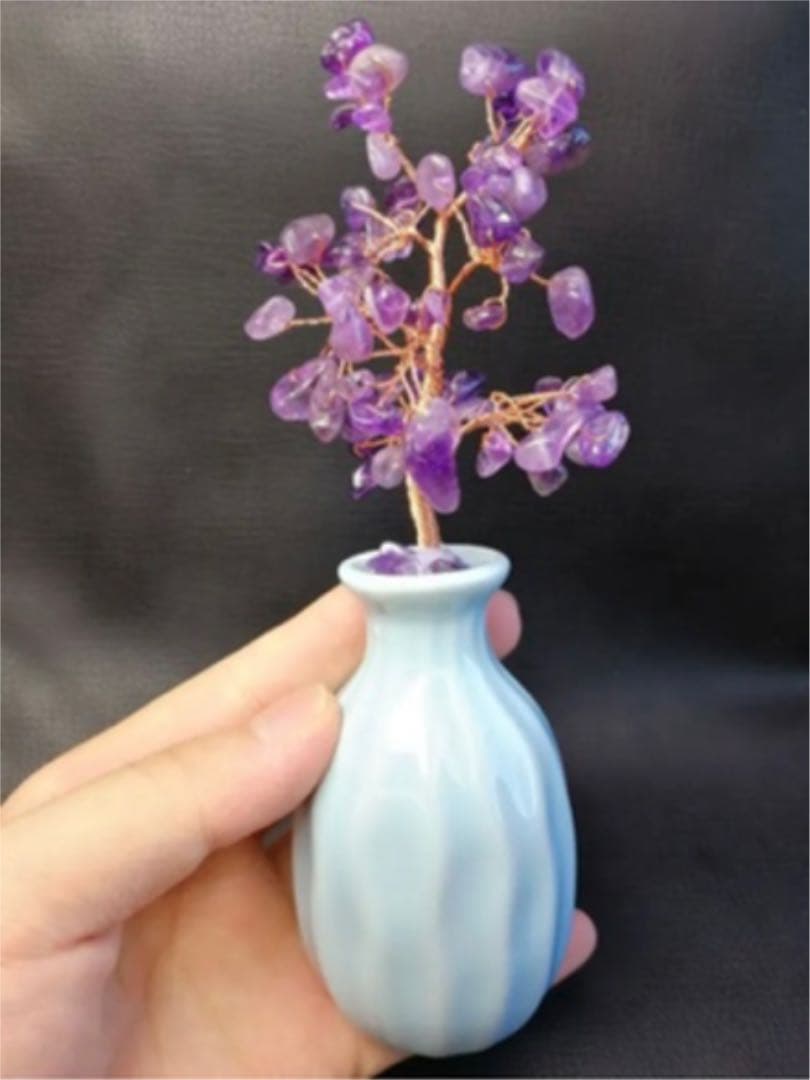 0725119　アメジスト細石置物　約48*160ミリ