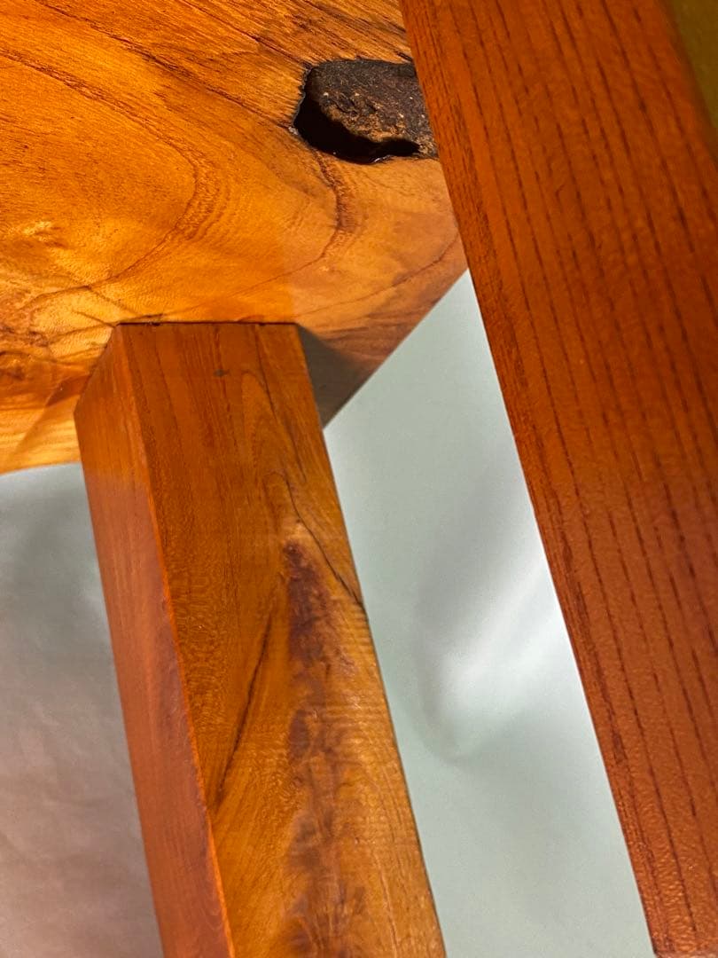 1444❣️ 一枚板　ミニローテーブル　ちゃぶ台