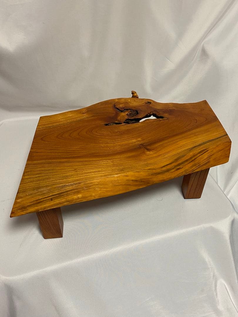 1444❣️ 一枚板　ミニローテーブル　ちゃぶ台