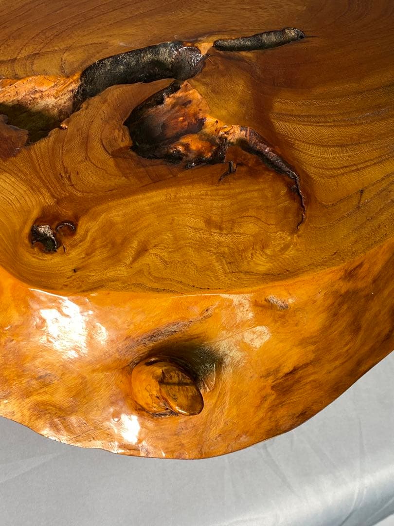 1444❣️ 一枚板　ミニローテーブル　ちゃぶ台