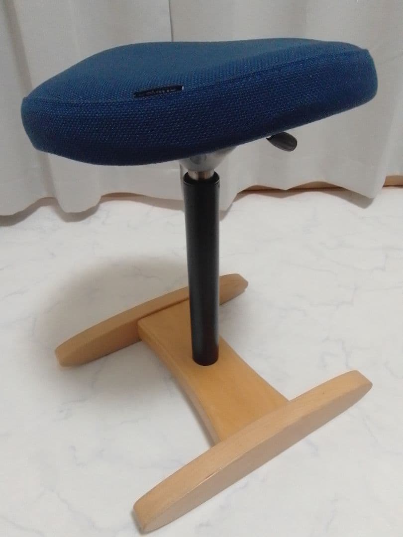 サカモトハウス バランスシナジー カバー付 ラウンド 丸型 ネイビー チェア