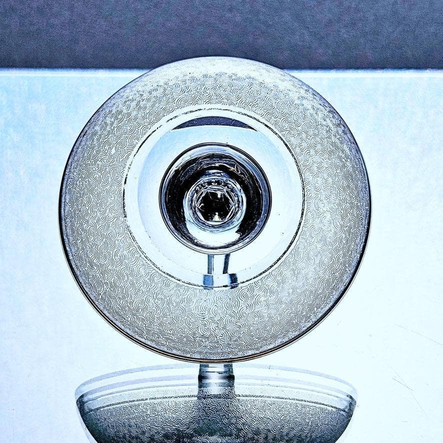 金彩オールドバカラ 青海波エッチングのリングホルダー 晴海商店 19世紀後半