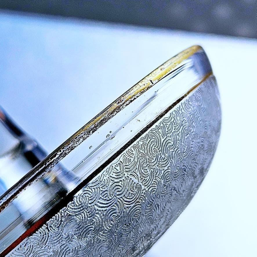 金彩オールドバカラ 青海波エッチングのリングホルダー 晴海商店 19世紀後半