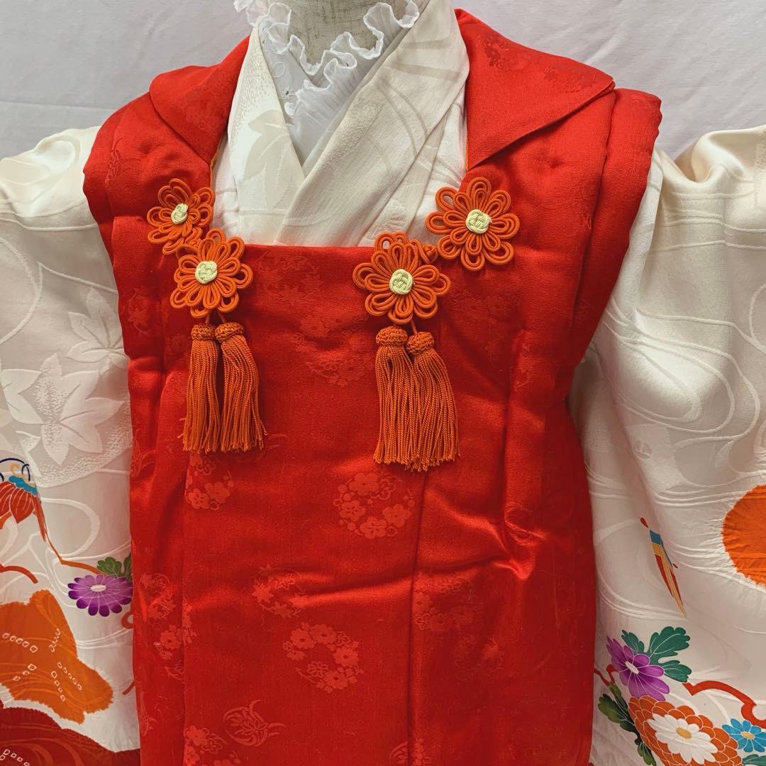 504agu6□七五三 三歳 女の子 着物&被布□状態良好