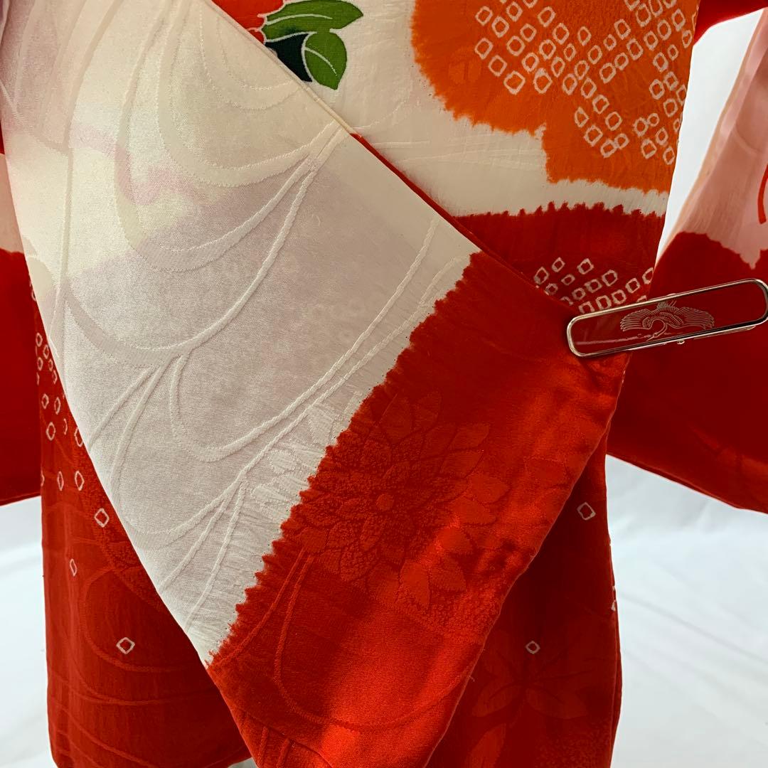 504agu6□七五三 三歳 女の子 着物&被布□状態良好