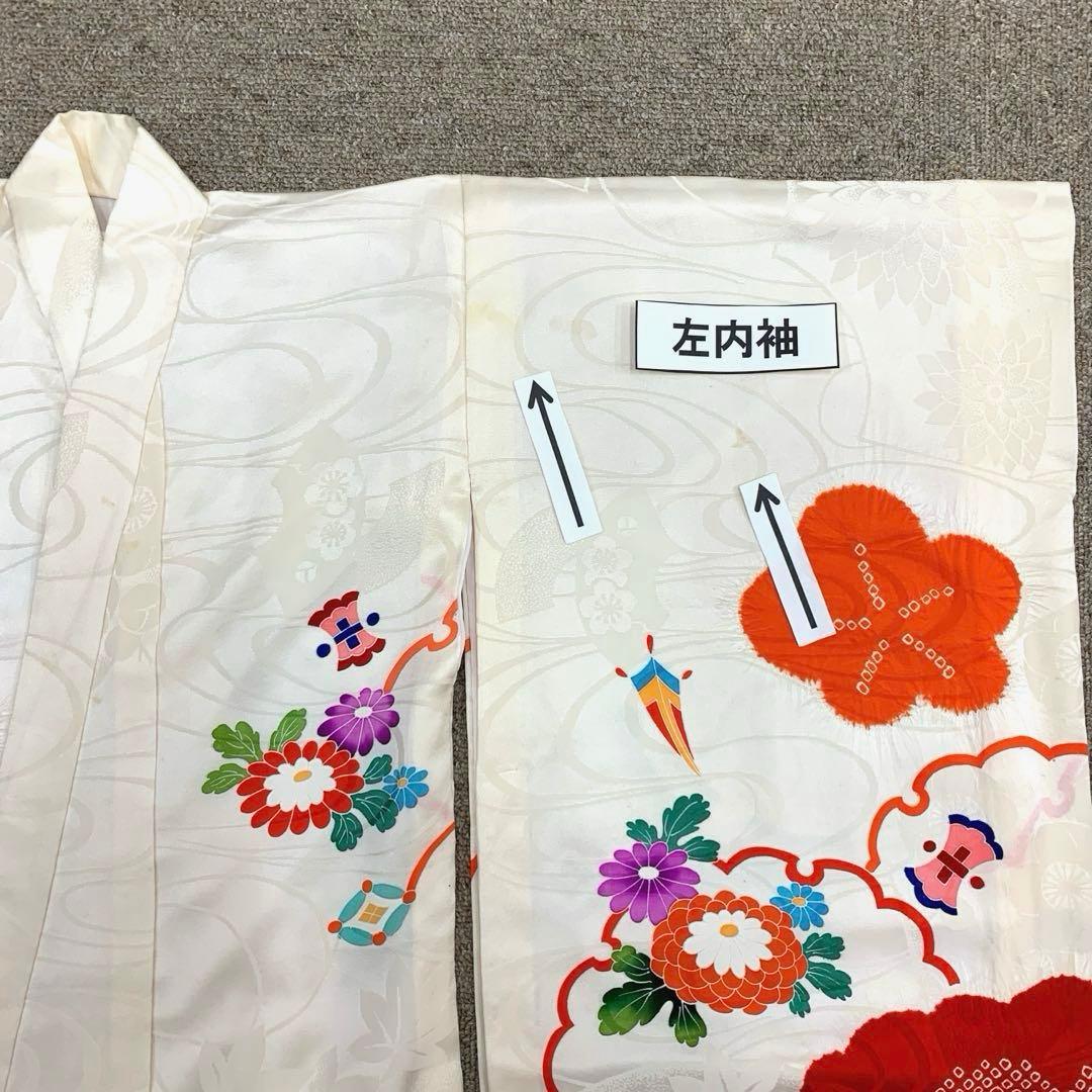 504agu6□七五三 三歳 女の子 着物&被布□状態良好