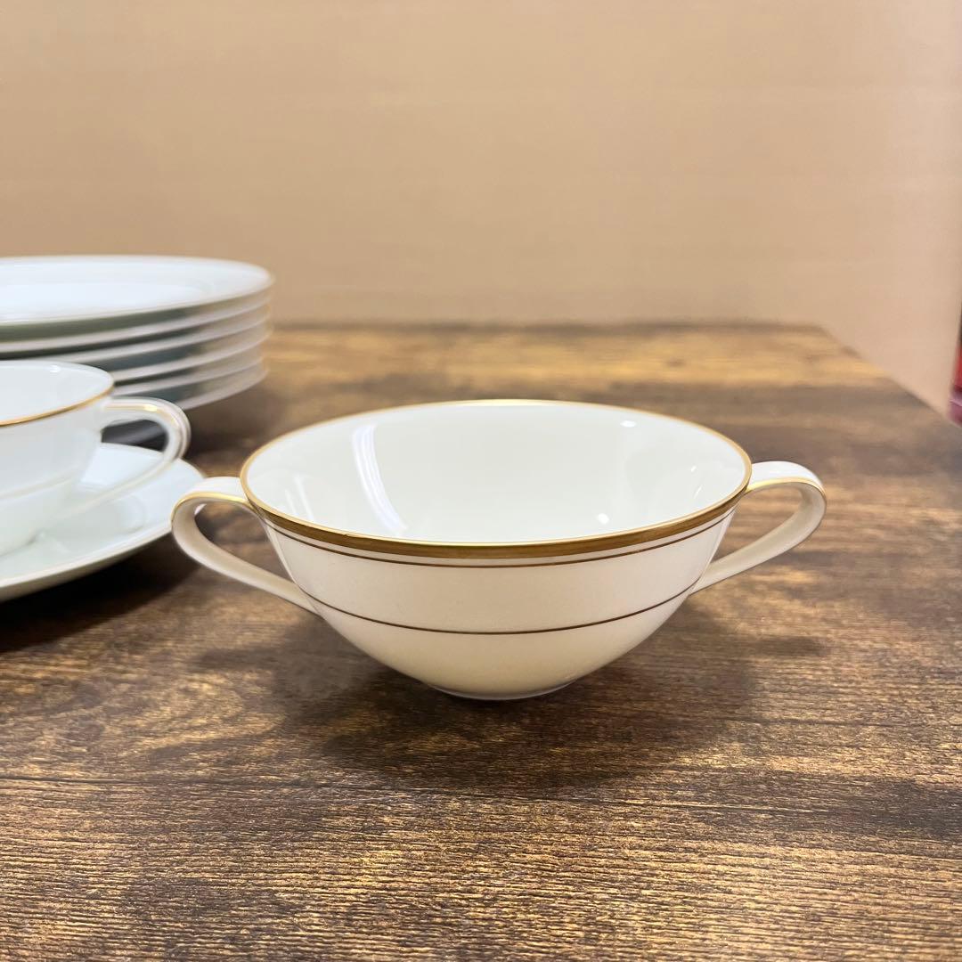 【未使用】Noritake ホワイト ゴールドライン 食器セット　48皿