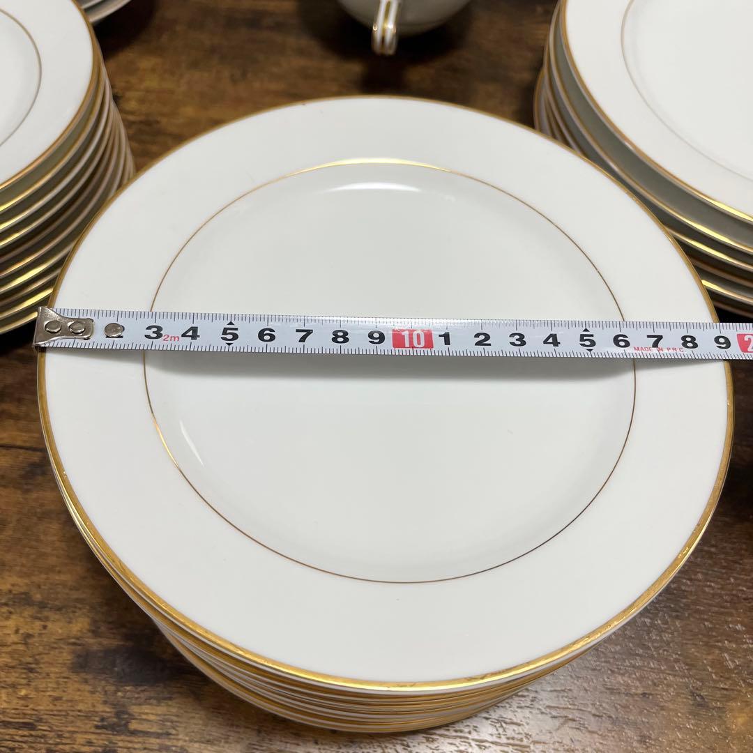 【未使用】Noritake ホワイト ゴールドライン 食器セット　48皿