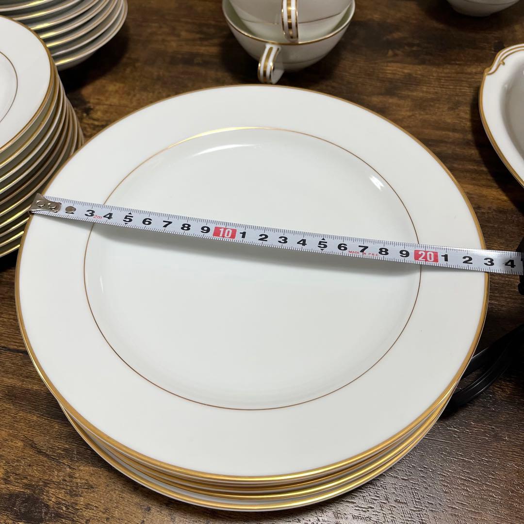 【未使用】Noritake ホワイト ゴールドライン 食器セット　48皿