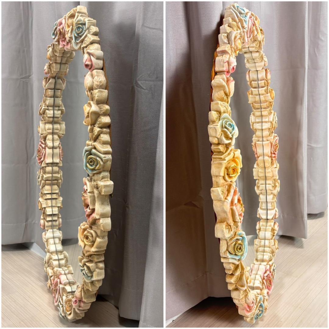 アンティーク　ロココ調　姿見　ミラー　高さ約83㎝