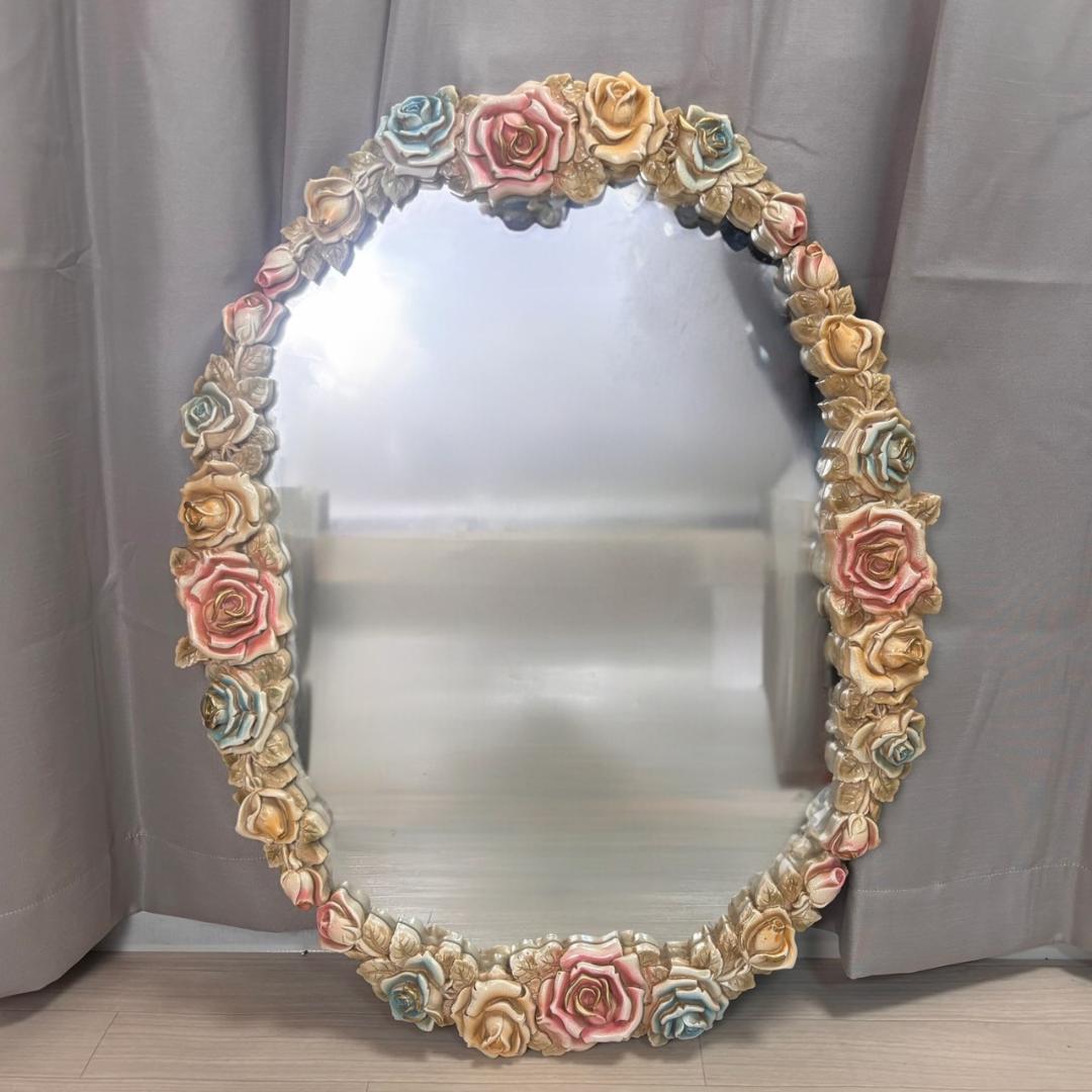 アンティーク　ロココ調　姿見　ミラー　高さ約83㎝