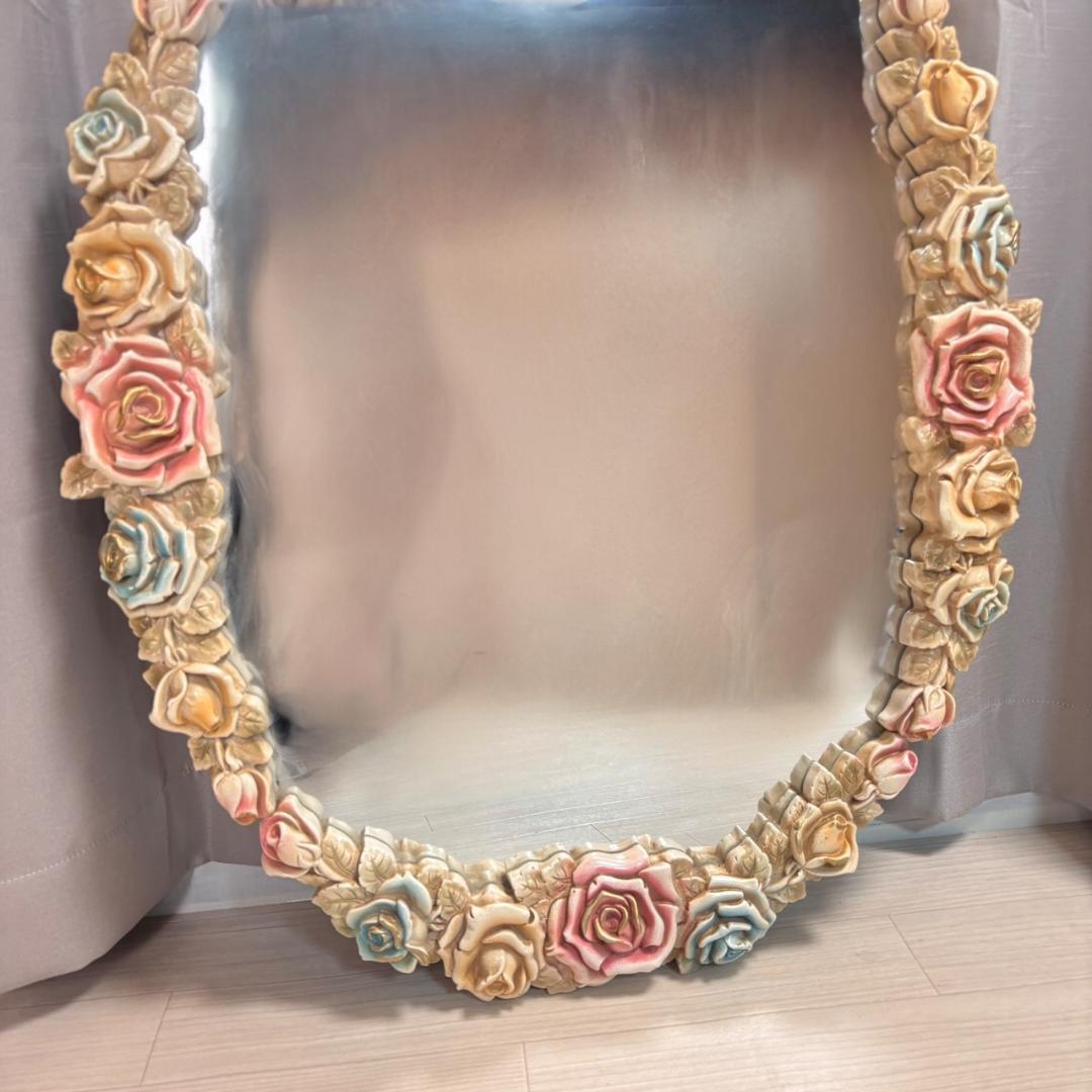 アンティーク　ロココ調　姿見　ミラー　高さ約83㎝