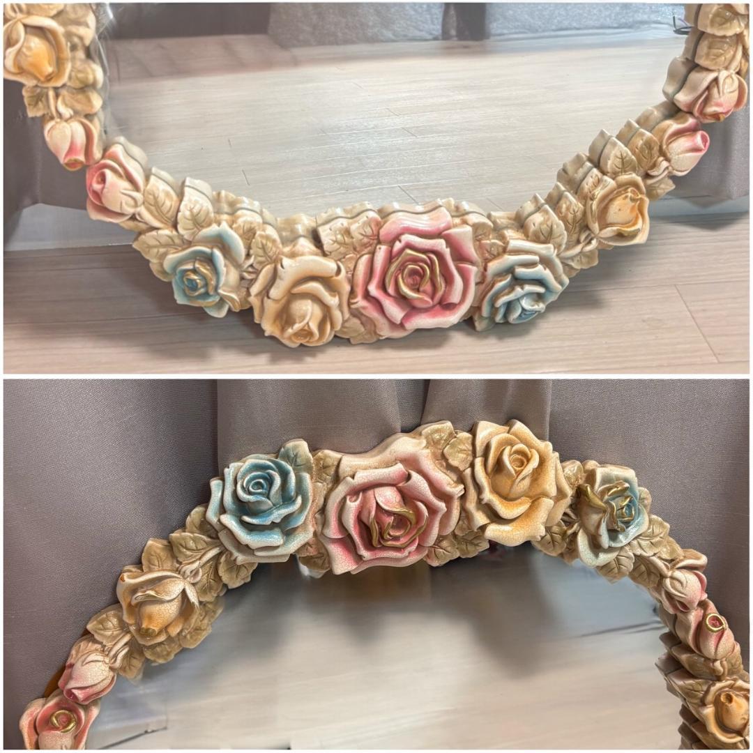 アンティーク　ロココ調　姿見　ミラー　高さ約83㎝