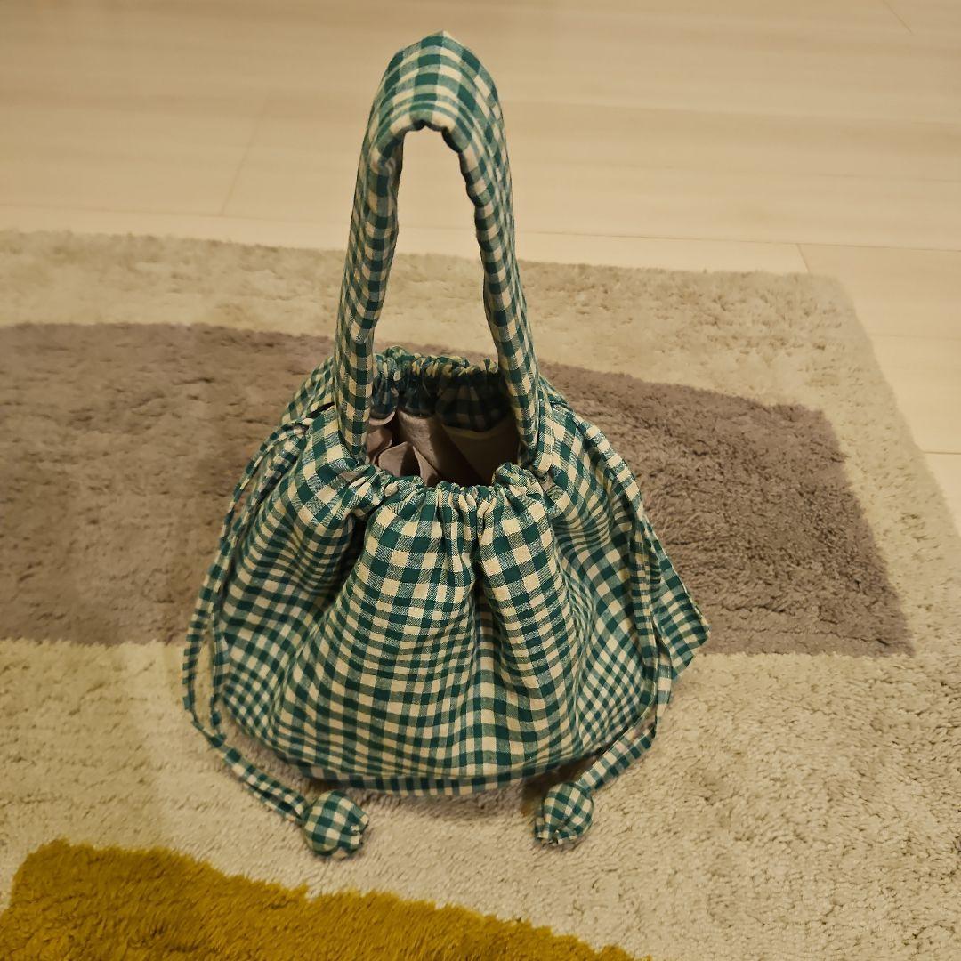 最終値下げ❗min baggage 完売ギンガムチェック柄suzuranbag