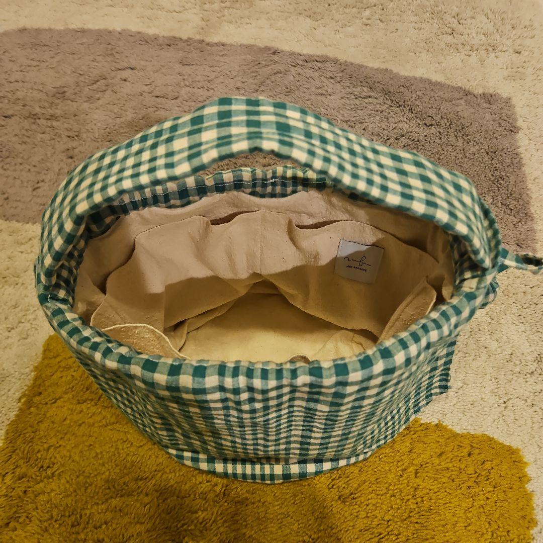 最終値下げ❗min baggage 完売ギンガムチェック柄suzuranbag