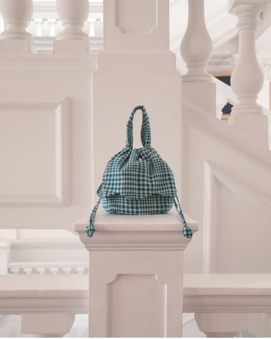 最終値下げ❗min baggage 完売ギンガムチェック柄suzuranbag