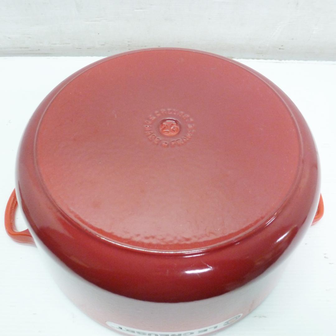 ル・クルーゼ ココットロンド 26cm チェリーレッド 両手鍋 ホーロー