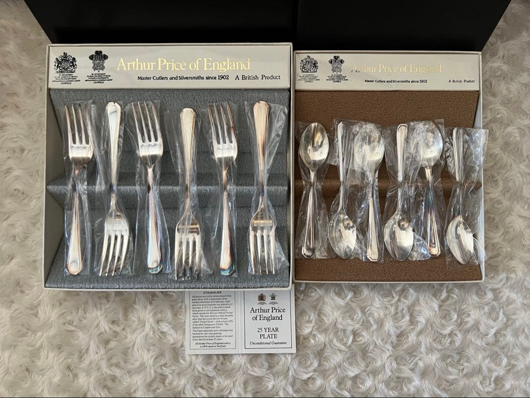 アーサープライス　カトラリーセット　グレシアン　スプーン＆フォークセット