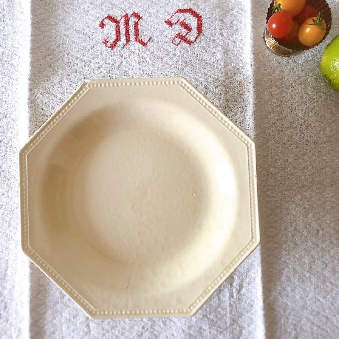 希少　クレイユモントロー　オクトゴナルケーキスタンド　フランスアンティーク食器