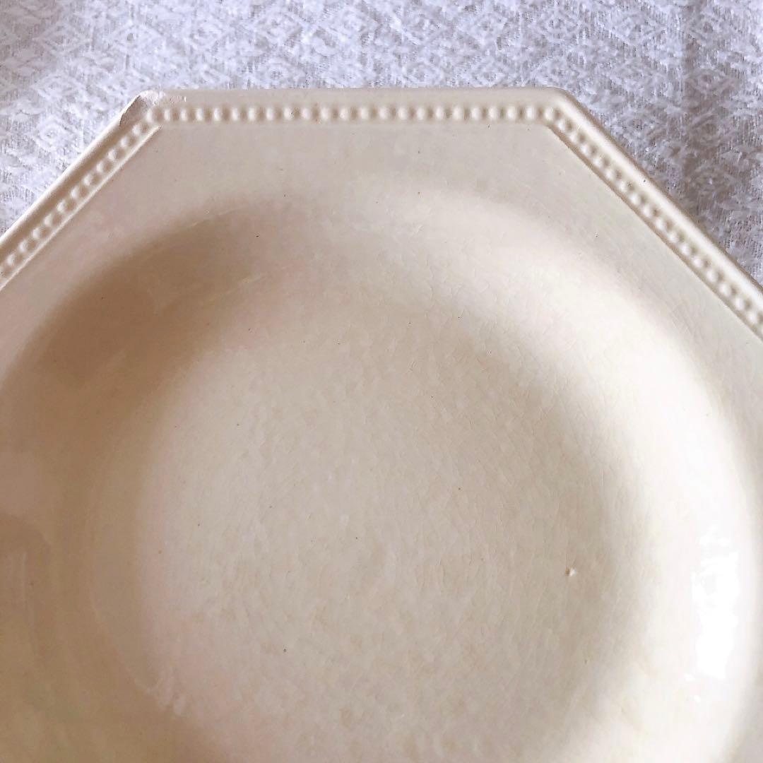 希少　クレイユモントロー　オクトゴナルケーキスタンド　フランスアンティーク食器