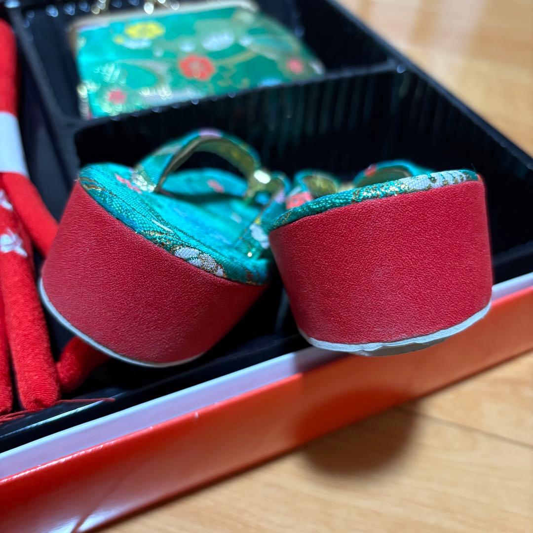 七五三　女の子　筥迫セット 祝い帯　帯揚げ　しごき