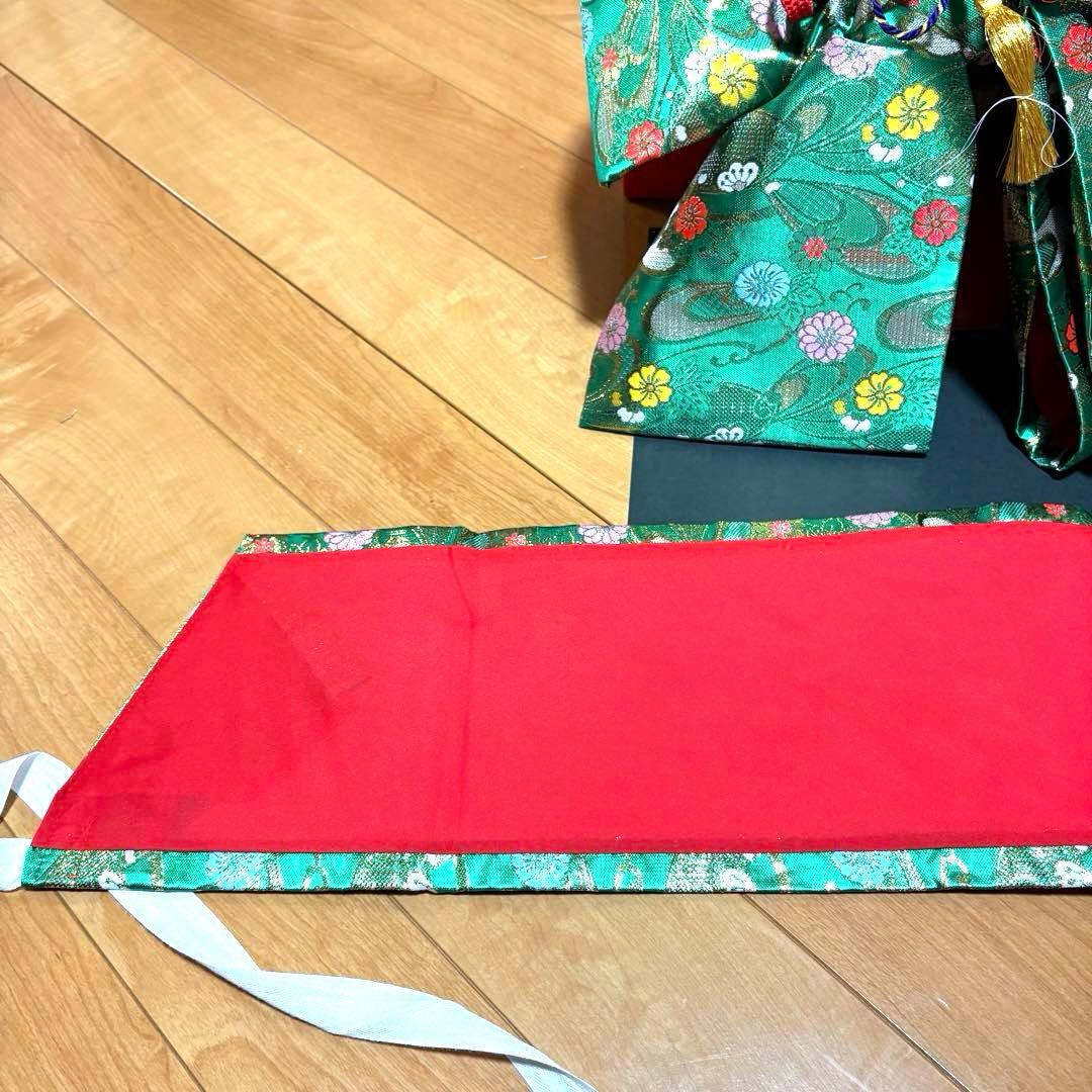 七五三　女の子　筥迫セット 祝い帯　帯揚げ　しごき