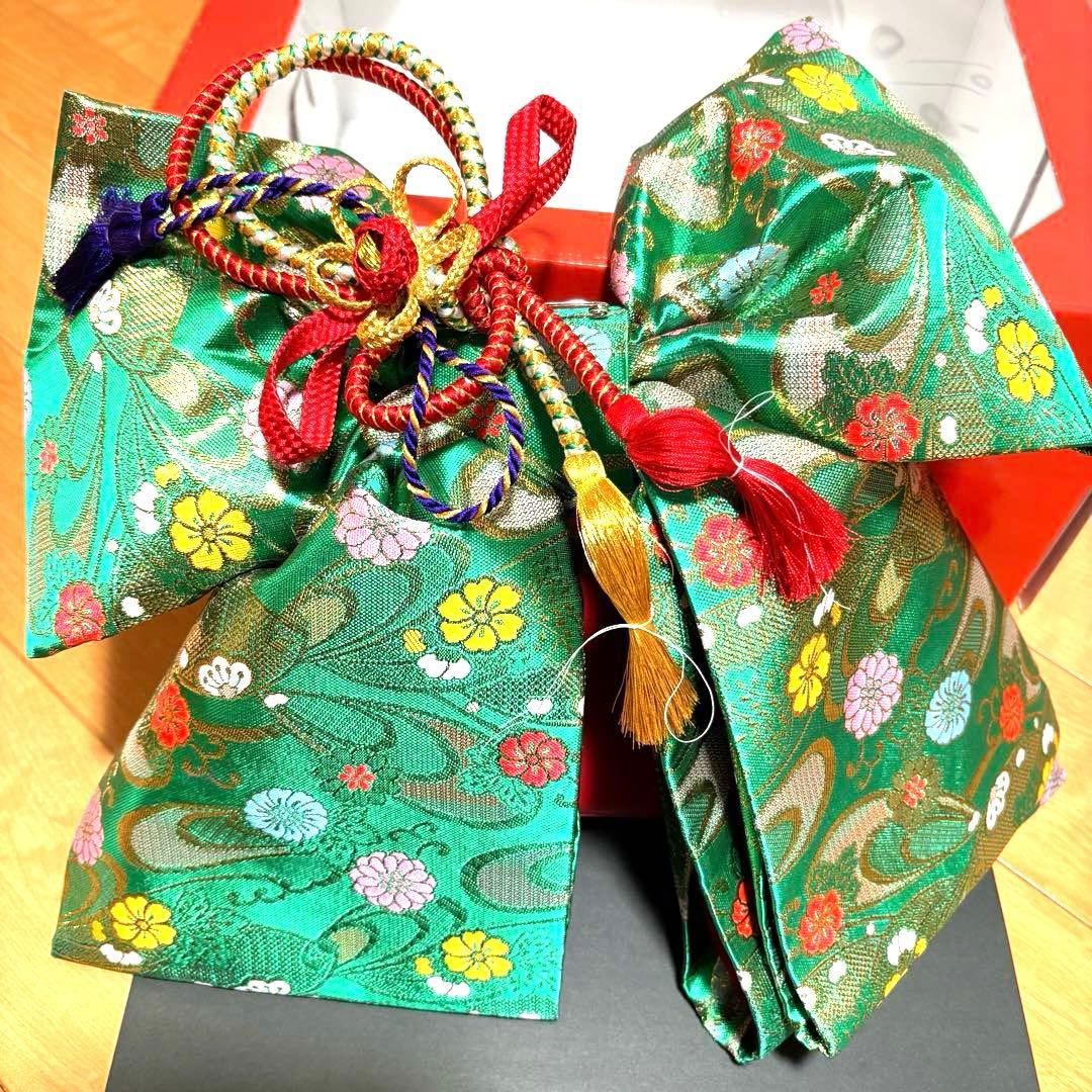 七五三　女の子　筥迫セット 祝い帯　帯揚げ　しごき