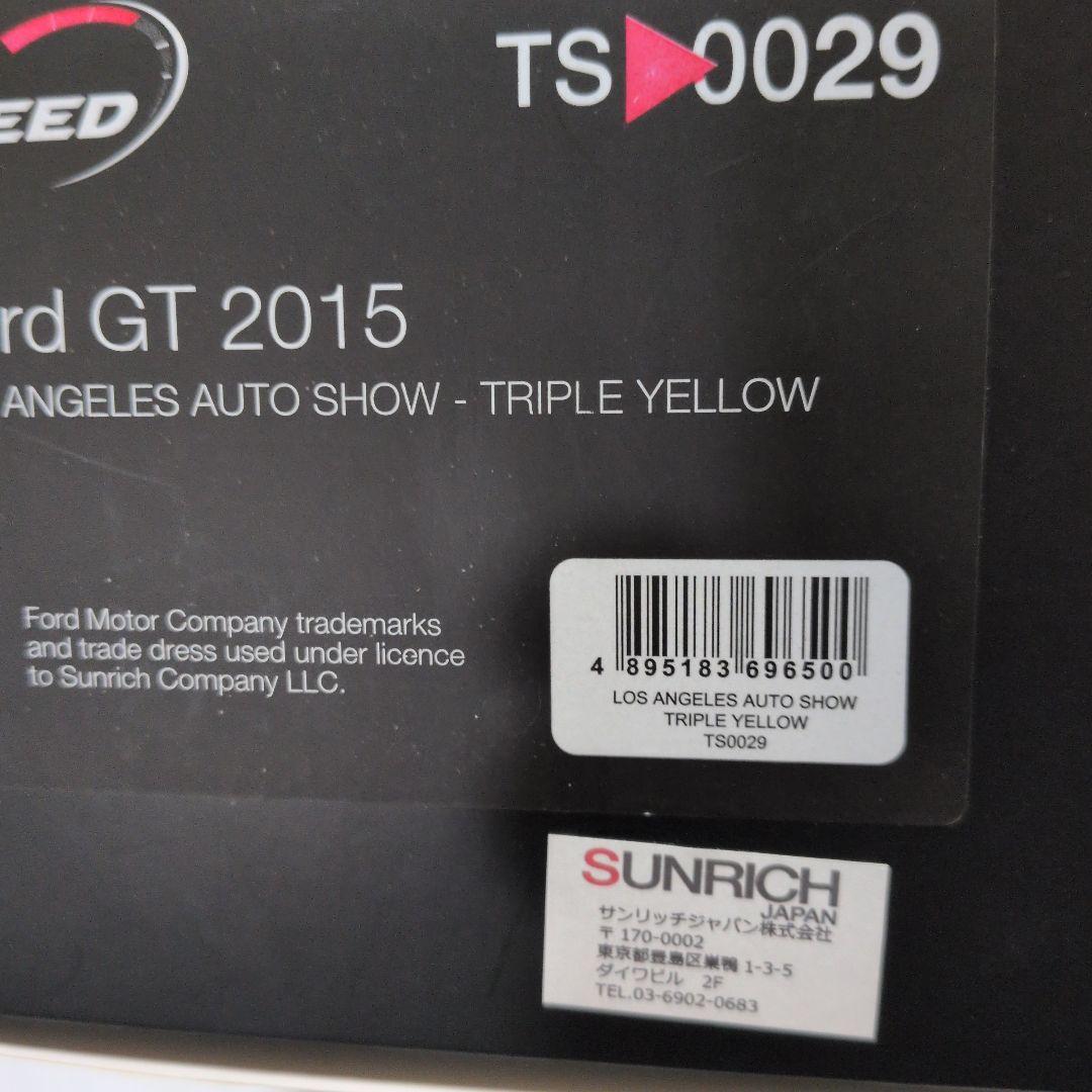 TOPSPEED 1/18 フォードGT 2015 ロサンゼルスモーターショー