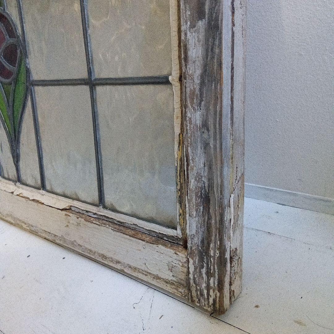 イギリスアンティークステンドグラス・アンティーク窓枠