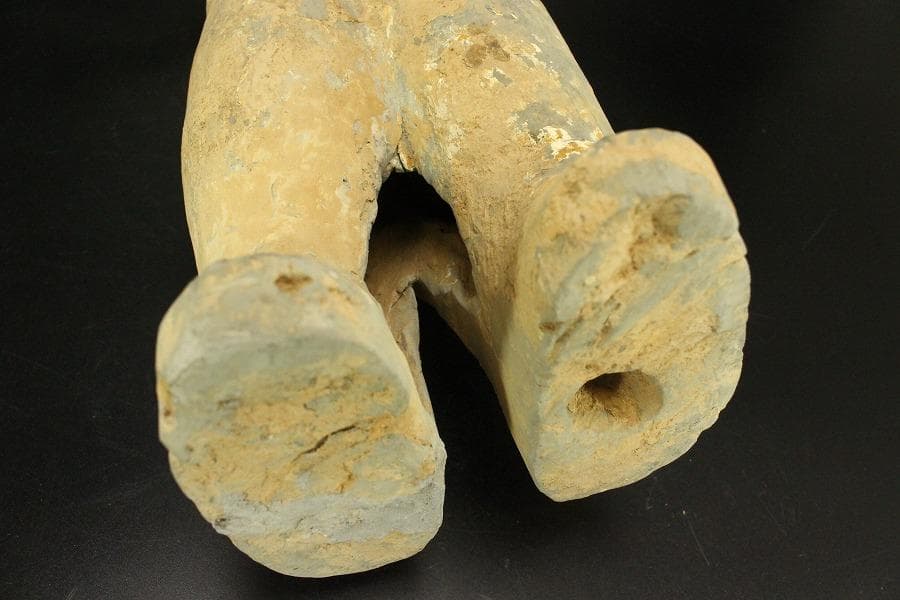 中国美術 加彩 駱駝護人物 俑 高50cm(A882)