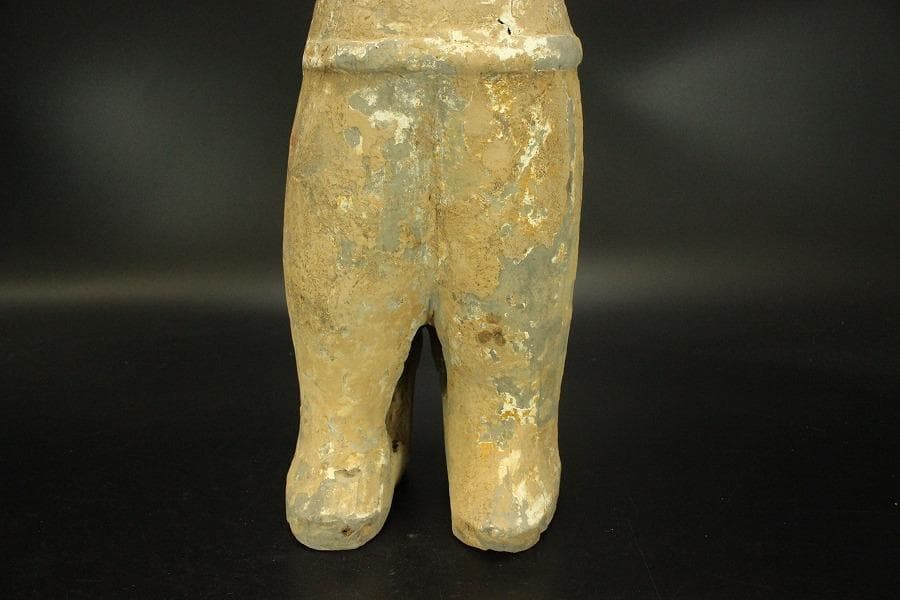 中国美術 加彩 駱駝護人物 俑 高50cm(A882)