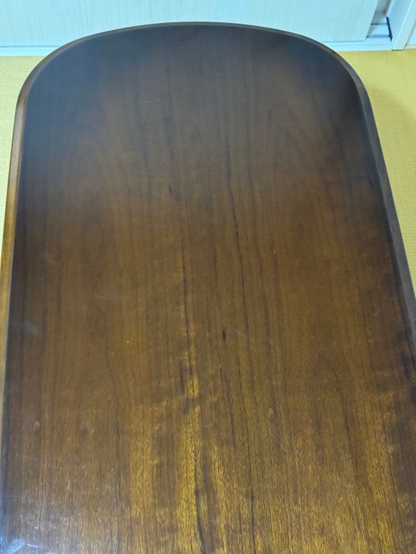 希少　美品【カリモク】コロニアル テーブル　リビングテーブル　天板ガラス付き