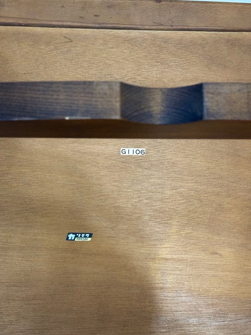 希少　美品【カリモク】コロニアル テーブル　リビングテーブル　天板ガラス付き