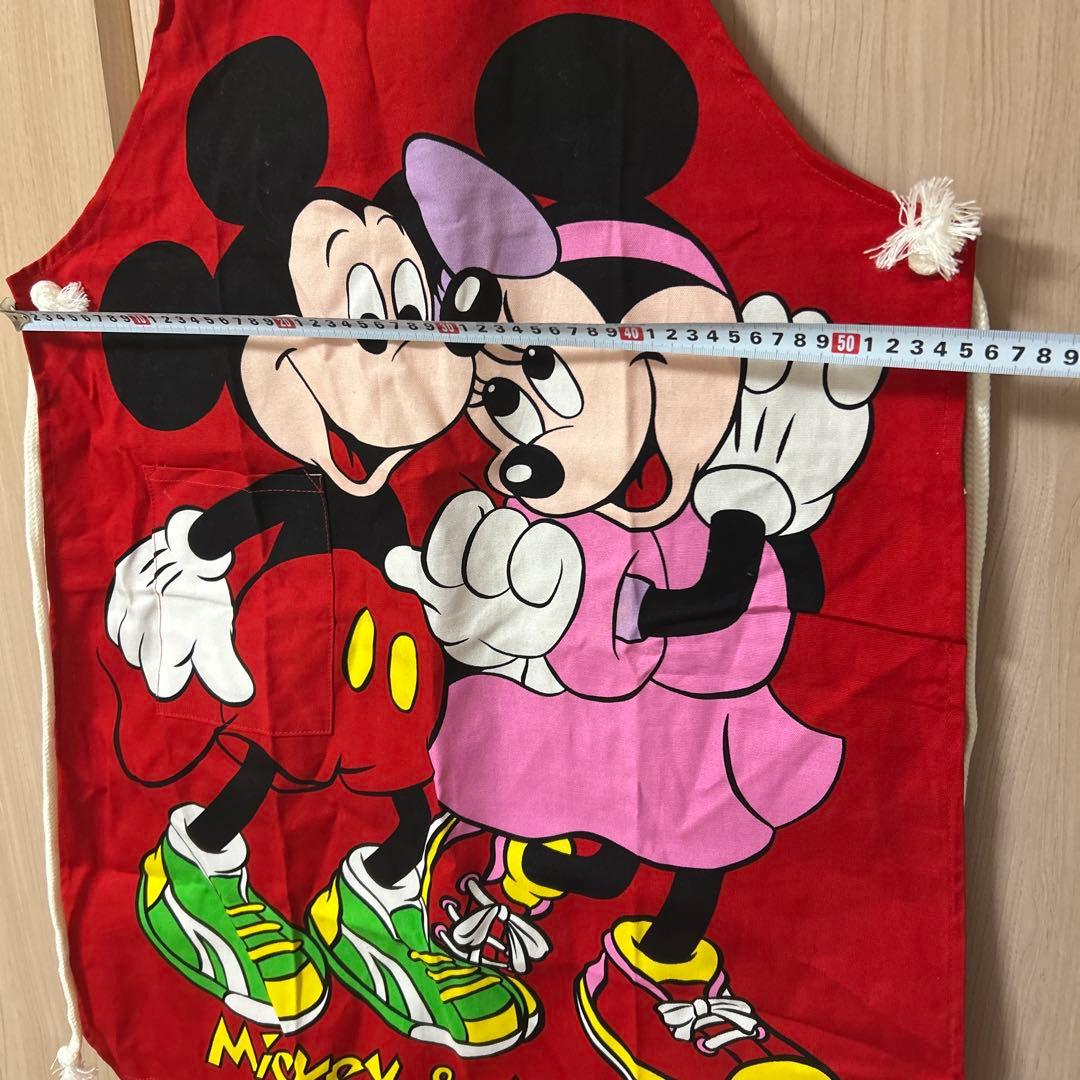 ディズニー ミッキーマウス ミニーマウス エプロン 赤 青 2枚 - メルカリ