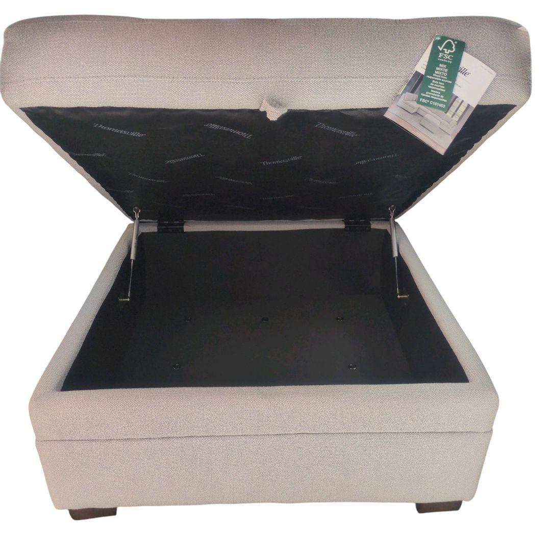 【未使用】Thomasville 布製モジュールソファ　オットマンのみ　収納付き