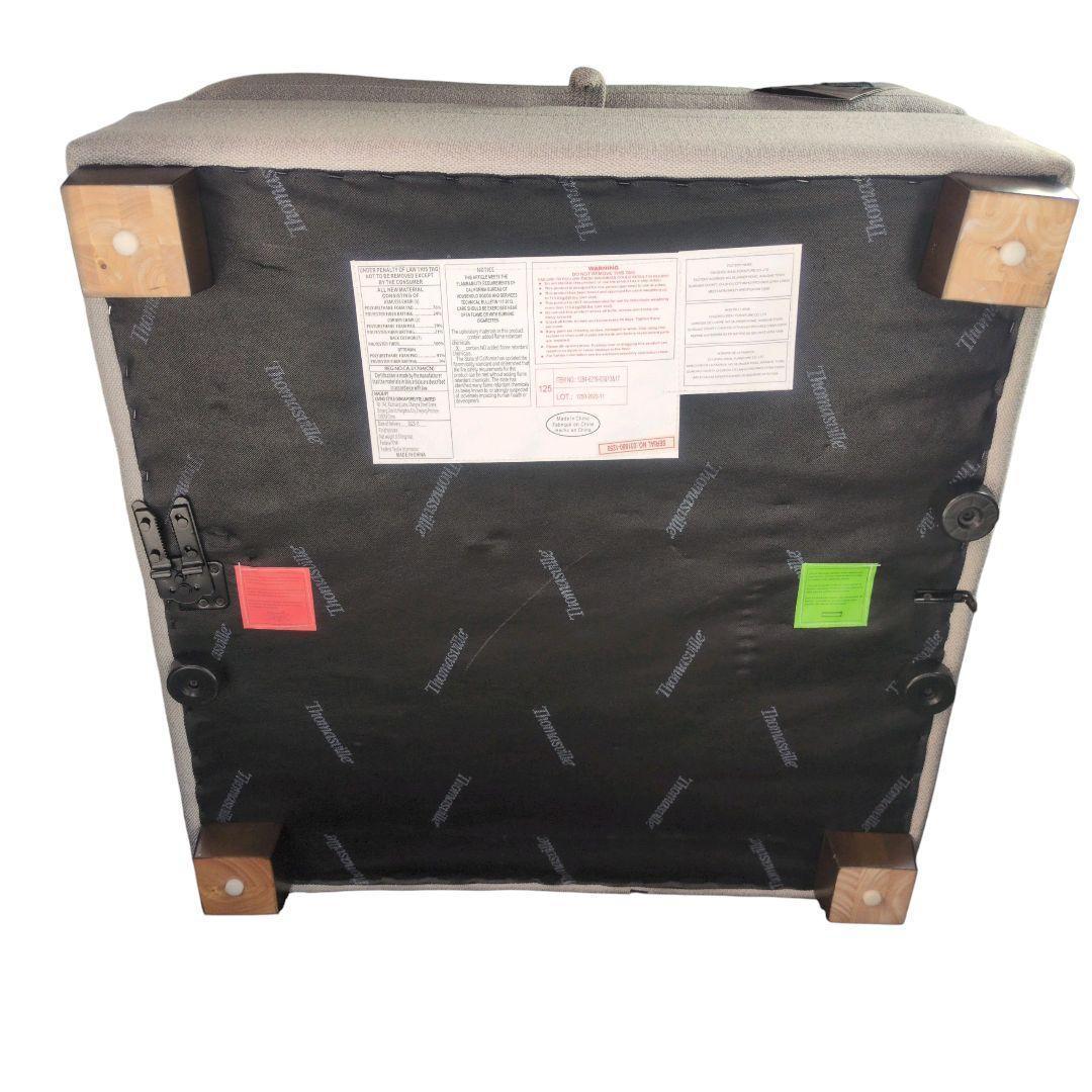 【未使用】Thomasville 布製モジュールソファ　オットマンのみ　収納付き