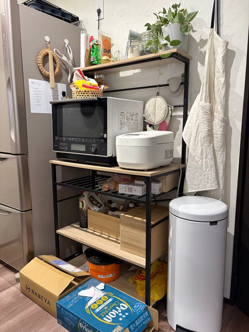 キッチンラック 3段 棚付き