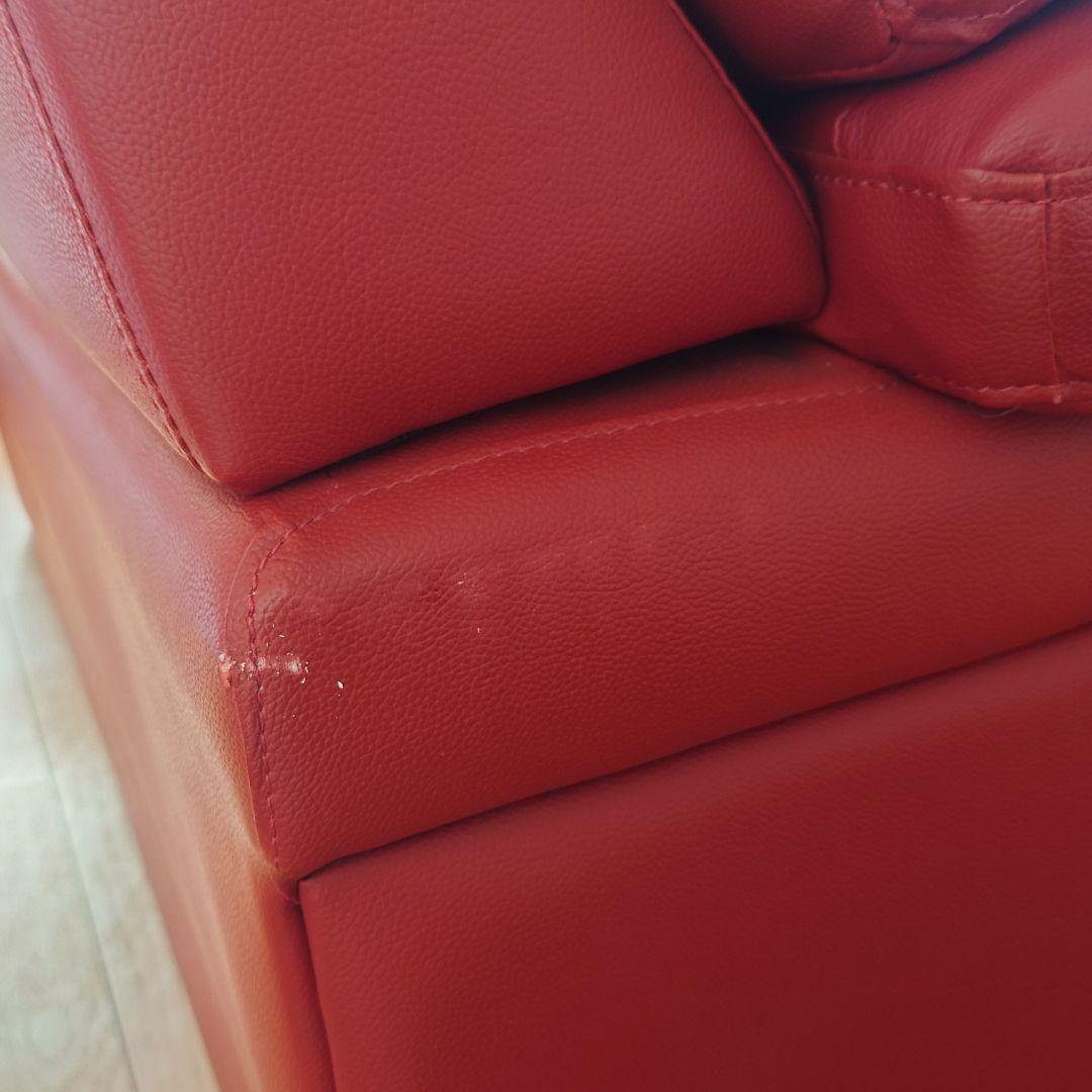 【送料込み】2人掛けレザーソファ