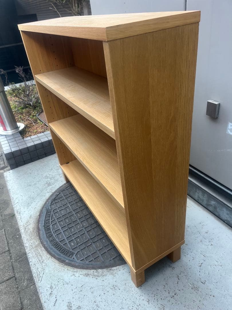 【美品】無印良品 オーク材 薄型シェルフ 本棚 廃盤品