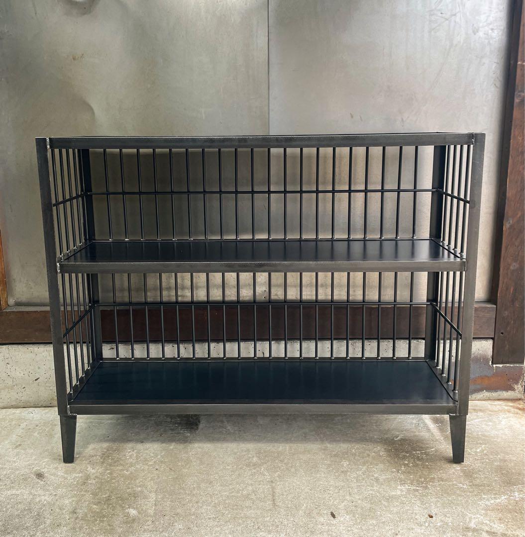 アイアンシェルフ［Lattice］鉄板棚　鉄格子　アイアン家具　アイアンラック