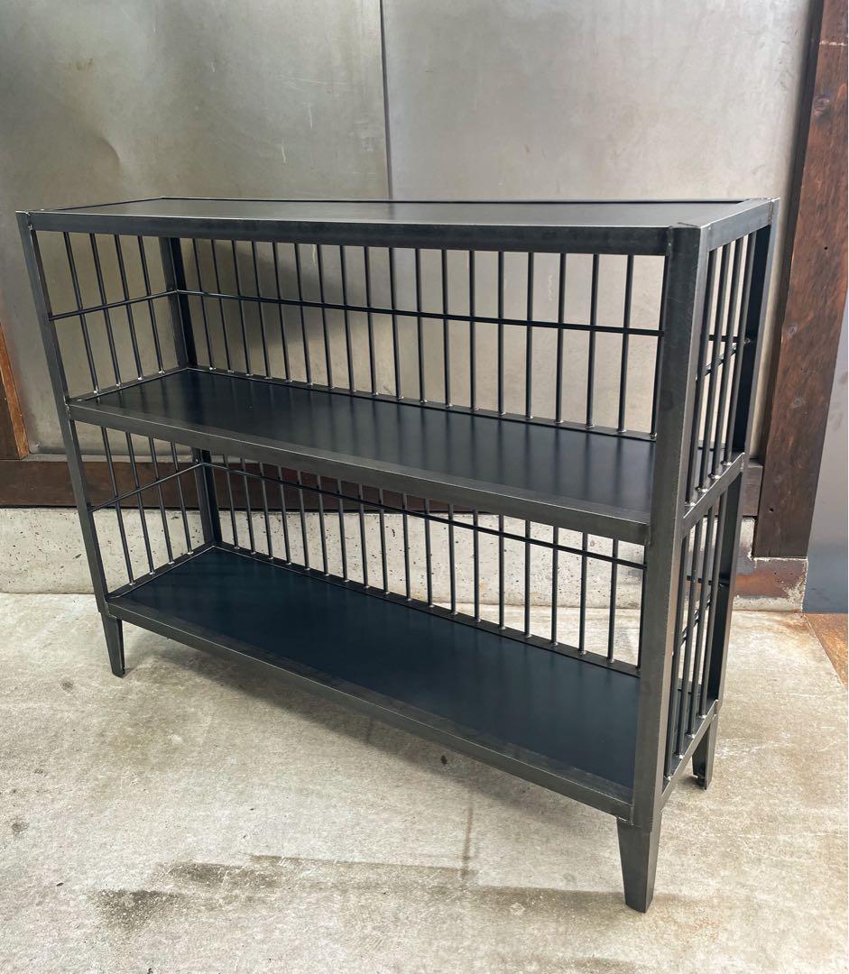 アイアンシェルフ［Lattice］鉄板棚　鉄格子　アイアン家具　アイアンラック