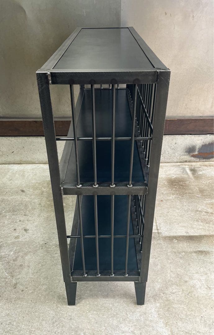 アイアンシェルフ［Lattice］鉄板棚　鉄格子　アイアン家具　アイアンラック