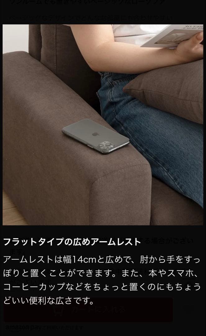 【最終値下げ】Lottie 2人掛けローソファ